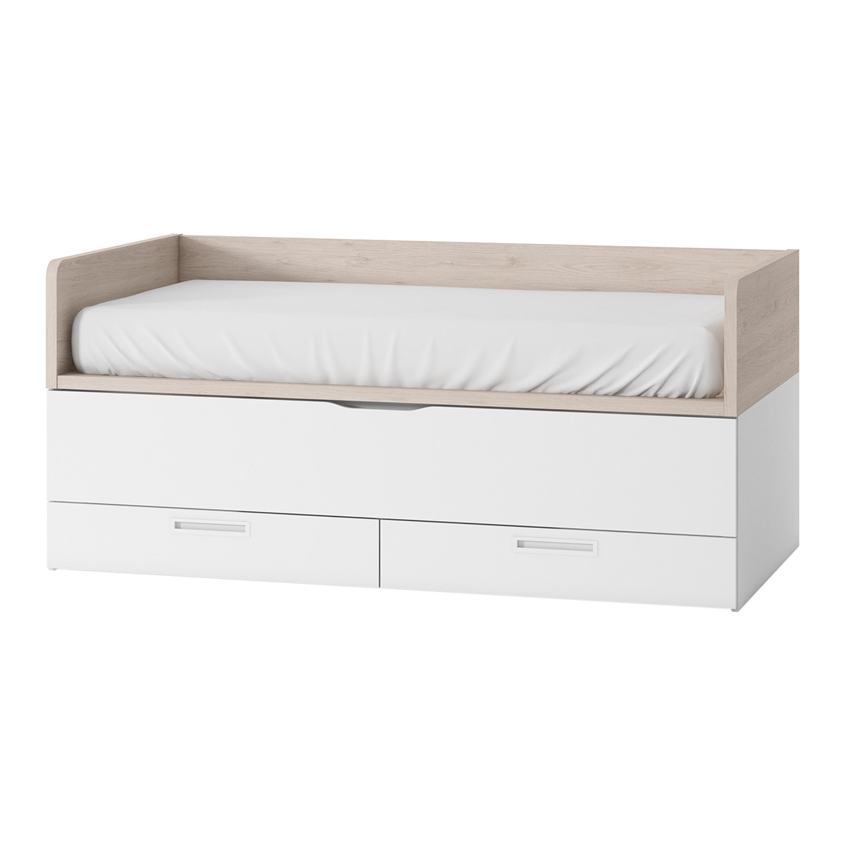 Cama nido con 2 cajones y costados altos Mio El Corte Inglés - Arena / Blanco Arena / Blanco-1
