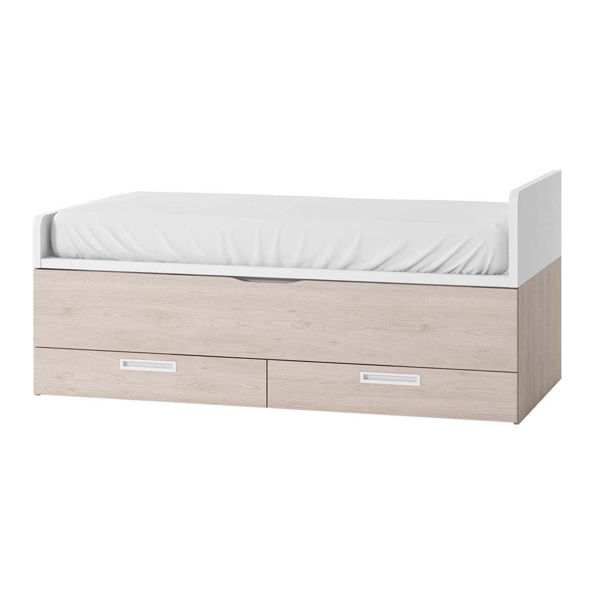 Cama nido con 2 cajones y costado derecho alto Mio El Corte Inglés - Blanco / Arena Blanco / Arena-1