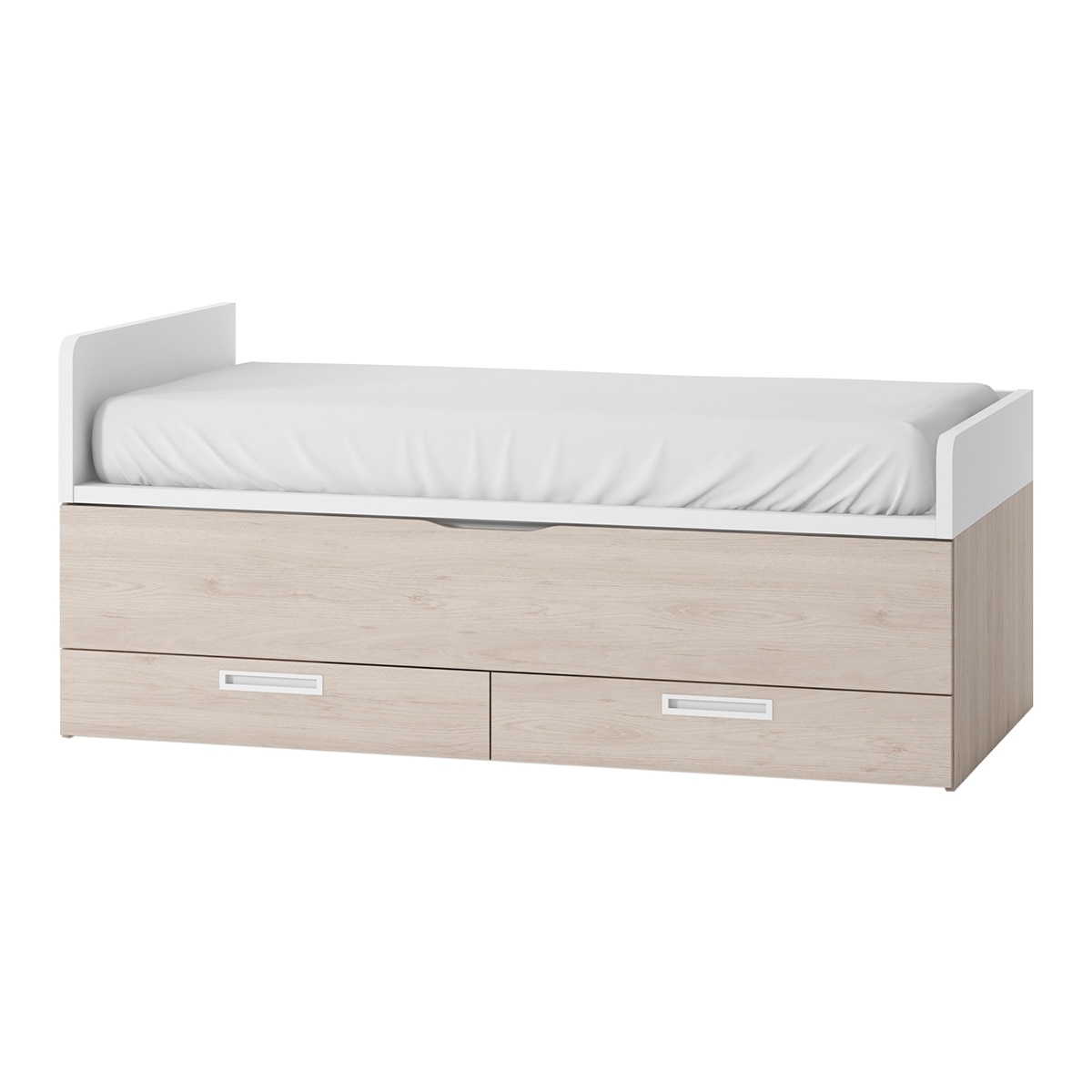 Cama nido con 2 cajones y costado izquierdo alto Mio El Corte Inglés - Blanco / Arena Blanco / Arena-1
