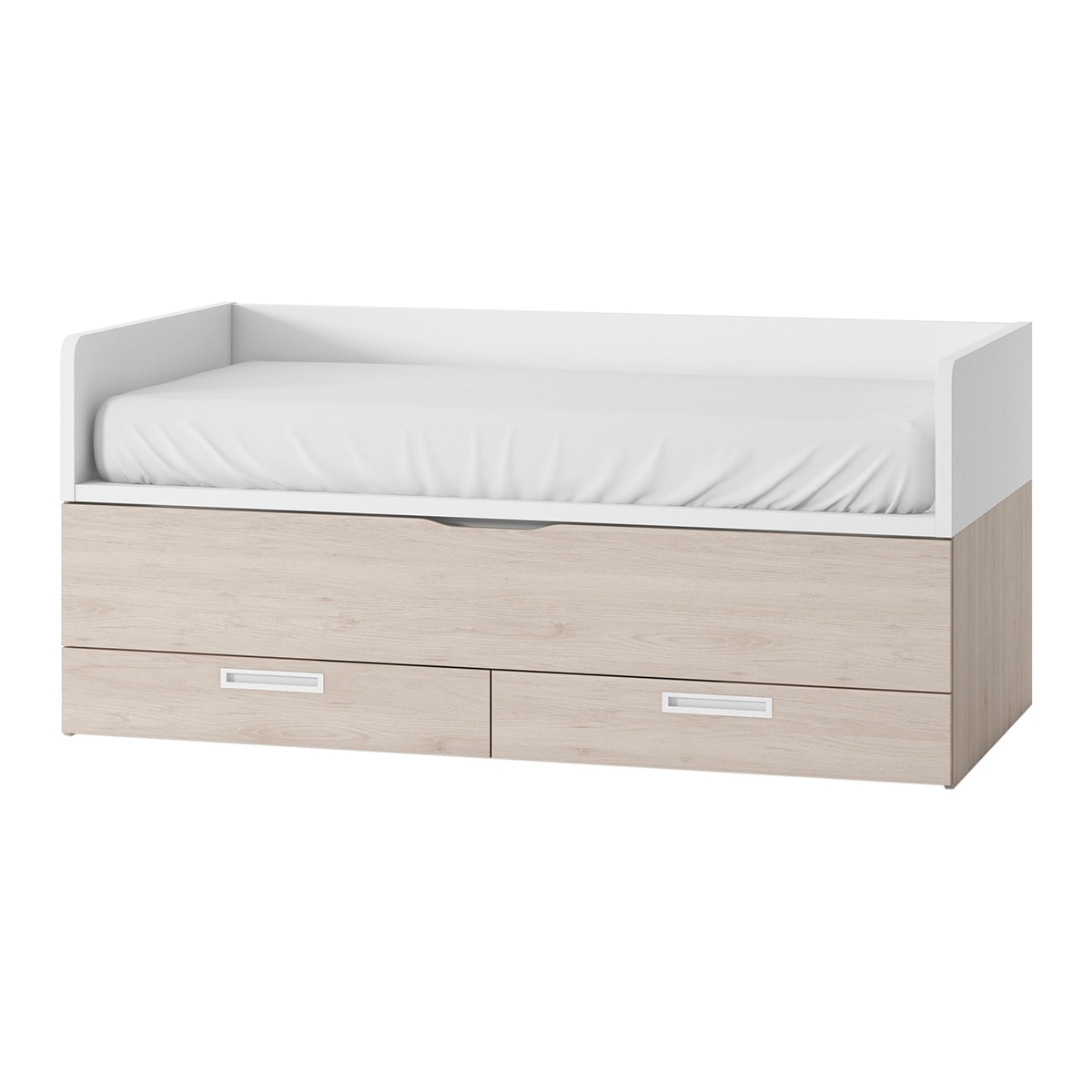 Cama nido con 2 cajones y costados altos Mio El Corte Inglés - Blanco / Arena Blanco / Arena-1