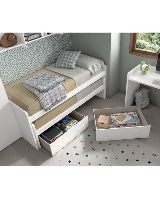 Imagen 3 de Cama nido con cajones Noel El Corte Inglés - Blanco Blanco