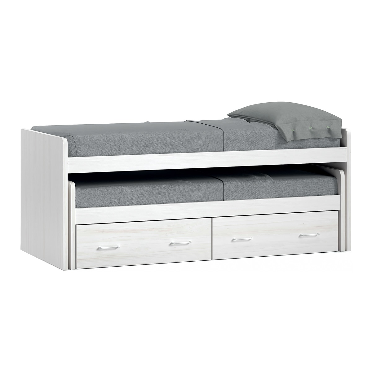 Cama com Gavetão e Gavetas Noel Pedra - Giz-1