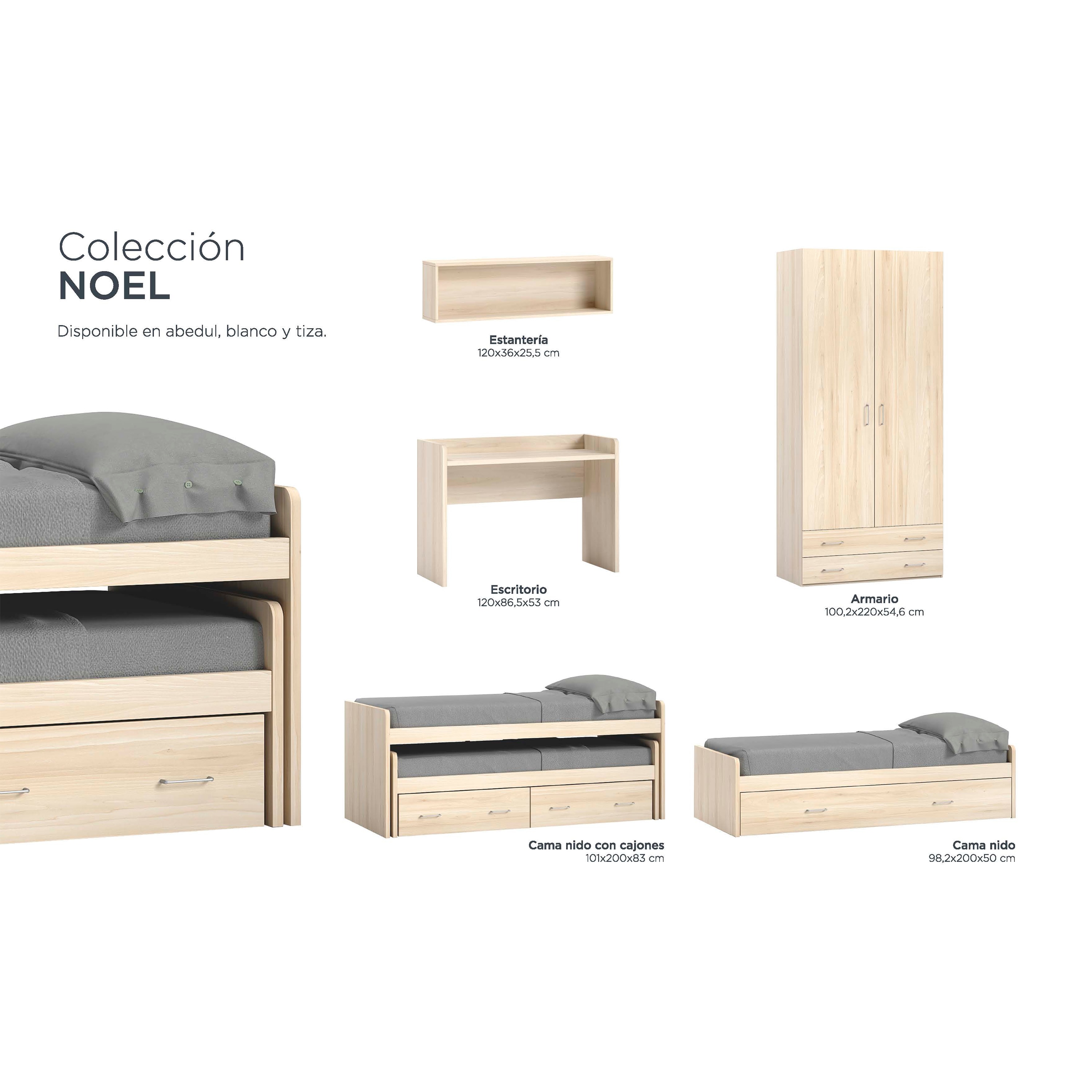 Cama com Gavetão Oculto com 3 Gavetas Noel Pedra - Giz-3