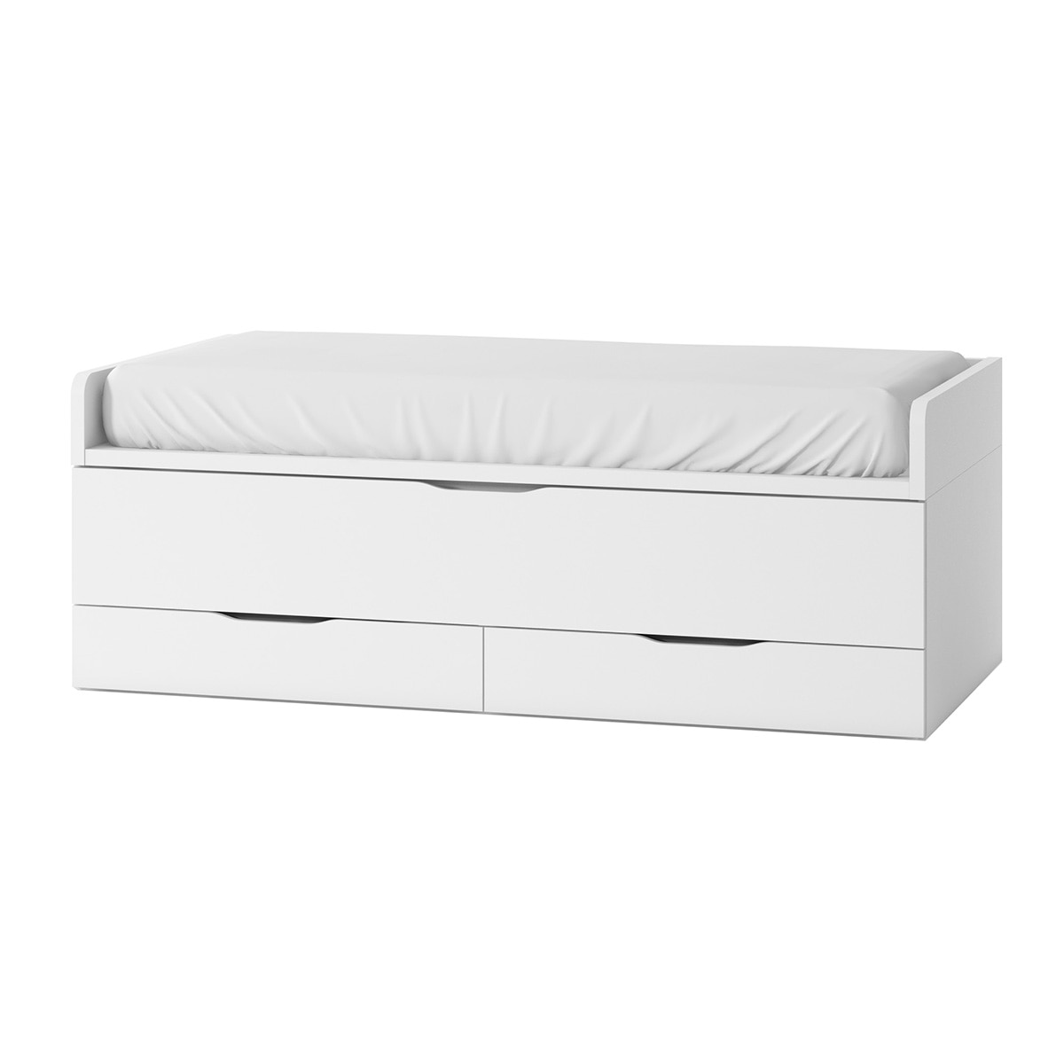 Cama nido con 2 cajones con rebaje y costados bajos Mio El Corte Inglés - Blanco Blanco-1