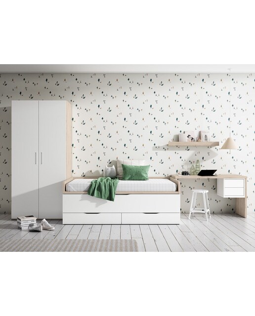 Cama nido con 2 cajones con rebaje y costados bajos Mio El Corte Inglés - Blanco Blanco-2