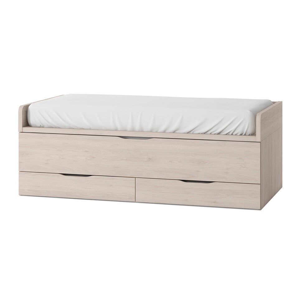 Imagen 0 de Cama nido con 2 cajones con rebaje y costados bajos Mio El Corte Inglés Canela / Blanco
