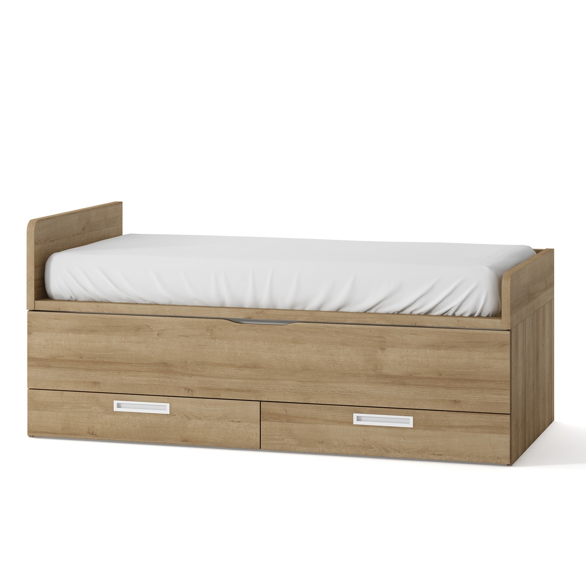 Cama nido con 2 cajones y costado izquierdo alto Mio El Corte Inglés - Canela Canela-1