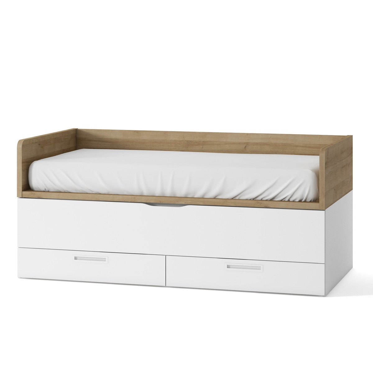 Cama nido con 2 cajones y costados altos Mio El Corte Inglés - Canela / Blanco Canela / Blanco-1