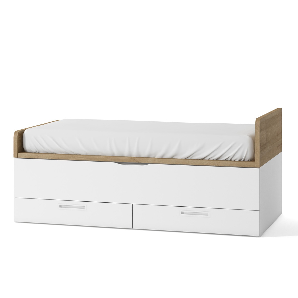 Cama nido con 2 cajones y costado derecho alto Mio El Corte Inglés - Canela / Blanco Canela / Blanco-1