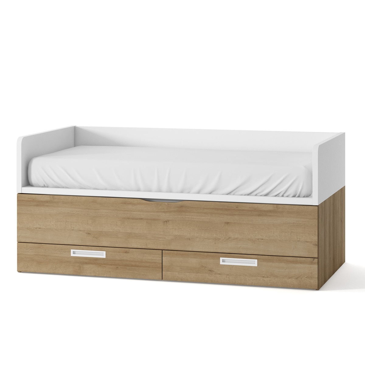 Imagem 0 de Cama com Gavetão e 2 Gavetas e Encosto Alto Mio