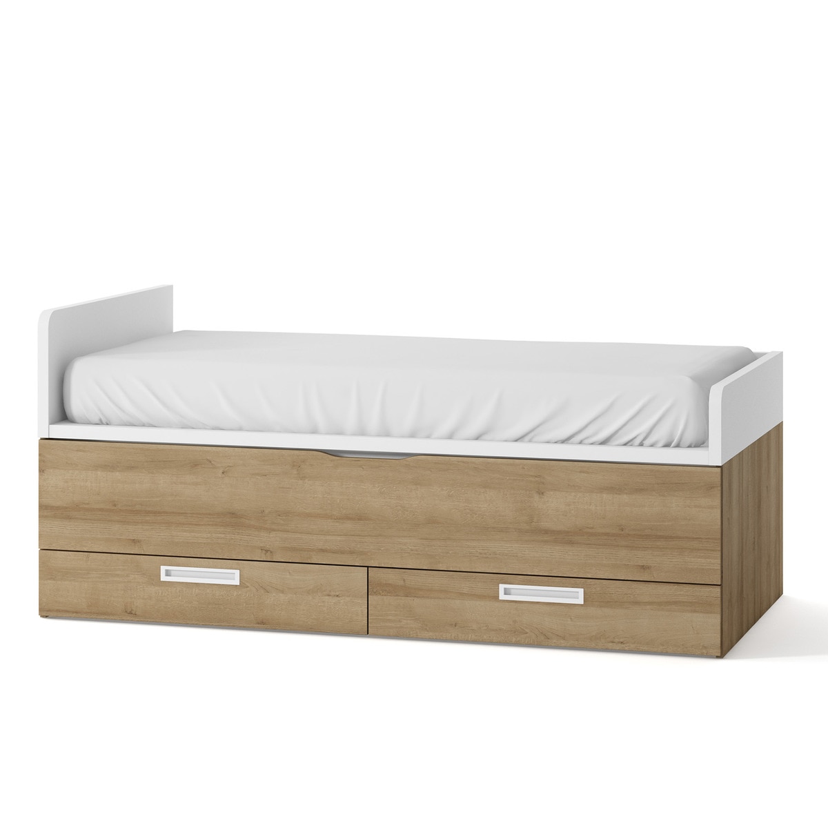 Imagem 0 de Cama com Gavetão e 2 Gavetas e Encosto Esquerdo Alto Mio