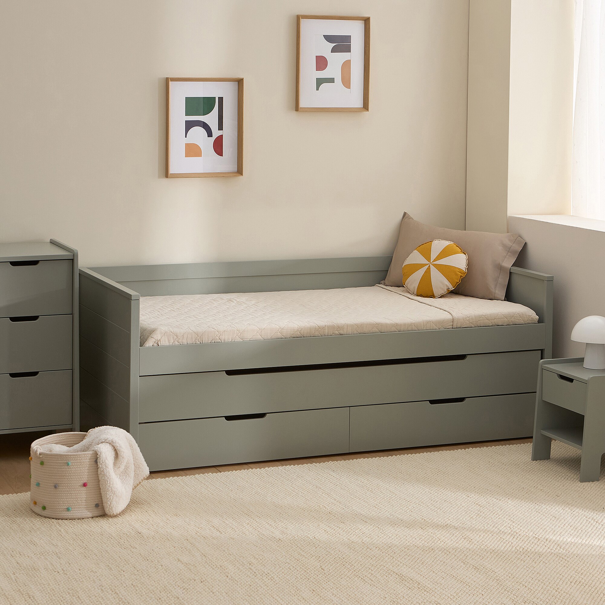 Imagem 0 de Cama Compacta com Gavetão e 2 Gavetas