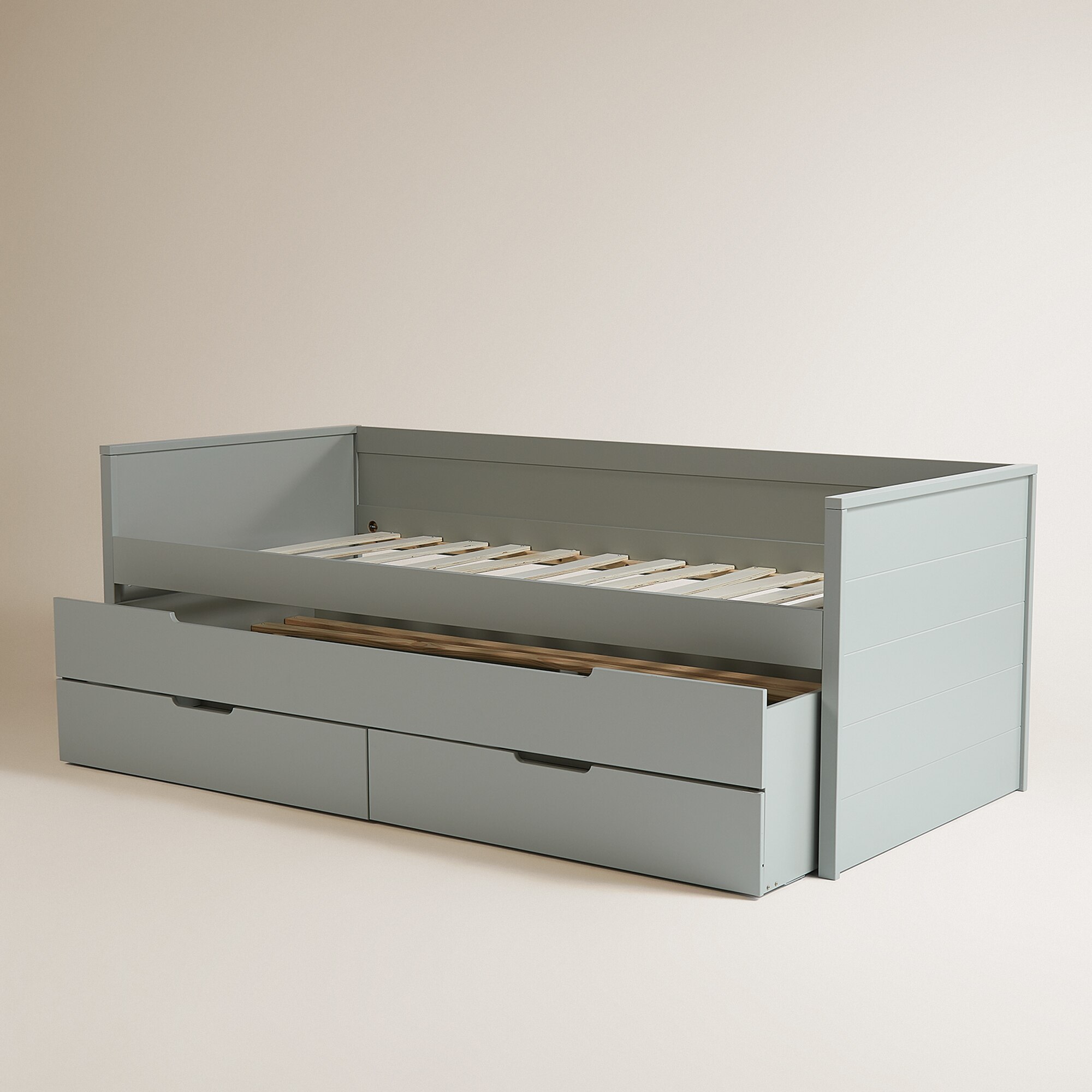 Cama Compacta com Gavetão e 2 Gavetas Verde-6