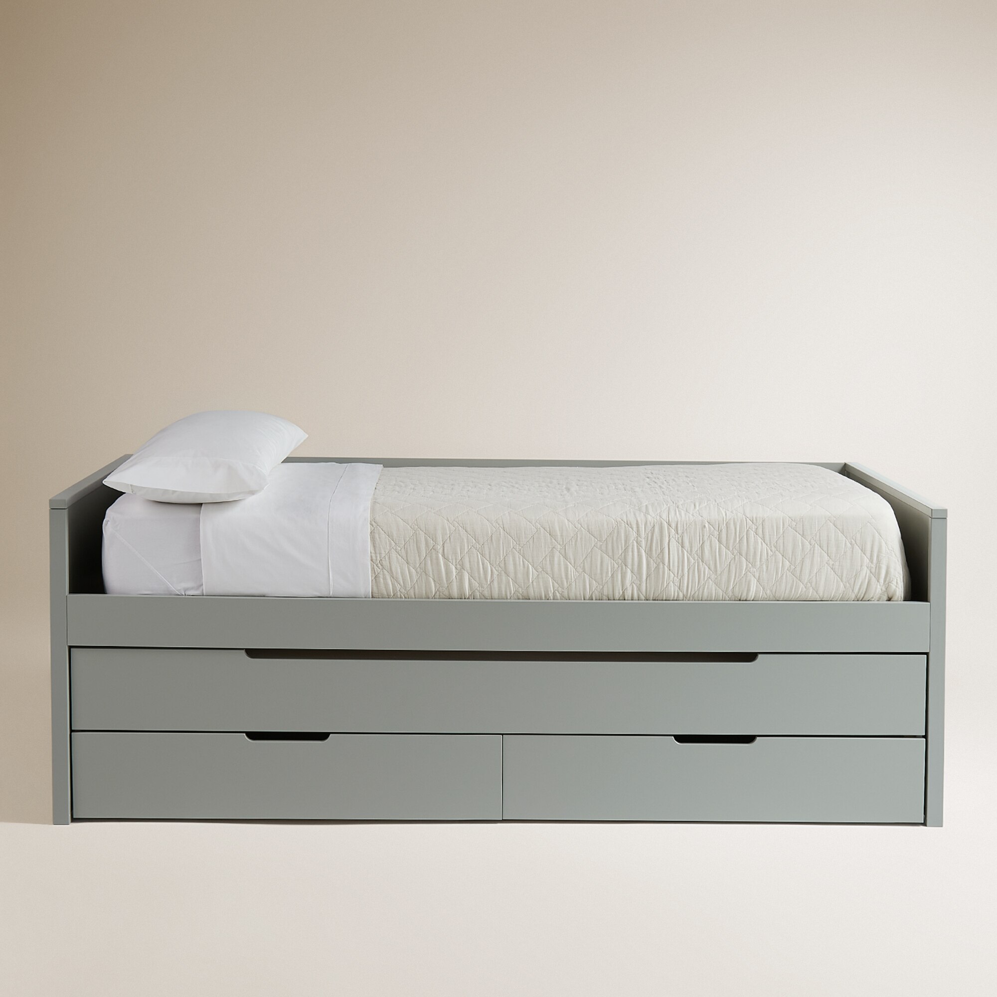 Cama Compacta com Gavetão e 2 Gavetas Verde-7
