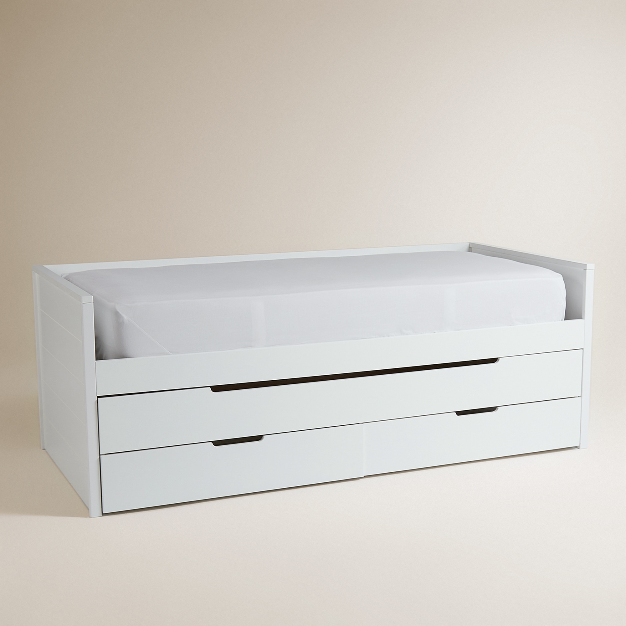 Cama Compacta com Gavetão e 2 Gavetas Branco-2