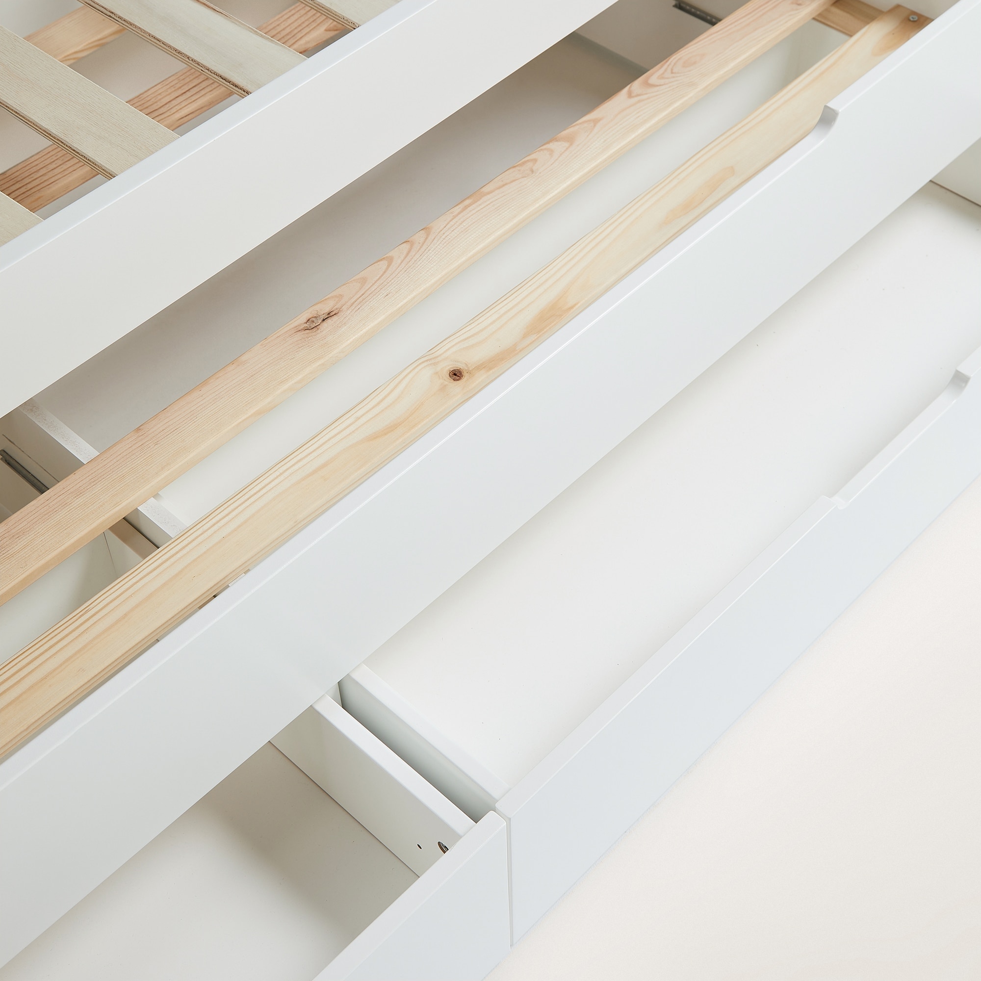 Cama Compacta com Gavetão e 2 Gavetas Branco-8