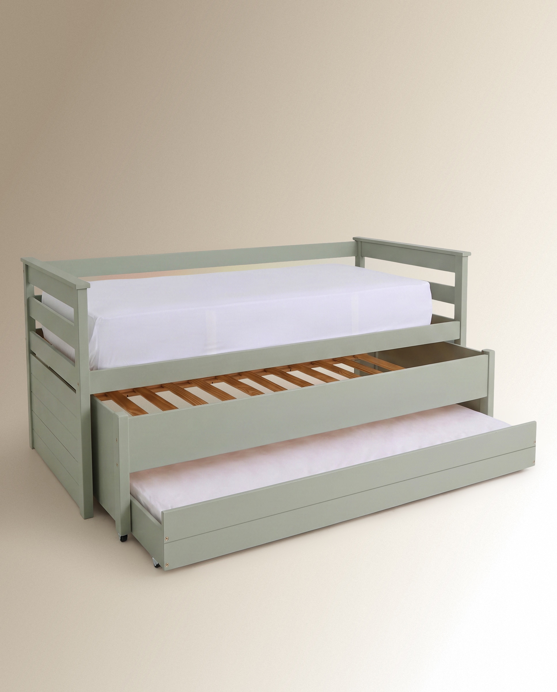 Cama nido con cajones Andrea - Verde Cama de 90 cm Verde-7