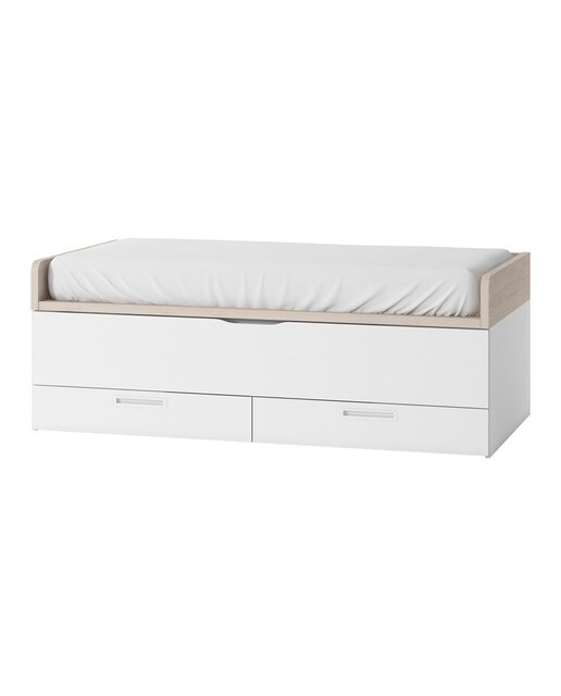 Quarto Juvenil 2 Camas com 2 Gavetas e Encostos Baixos Mio 2