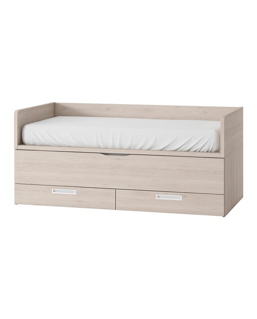 Quarto Juvenil 2 Camas com 2 Gavetas e Encostos Altos Mio - Areia 2