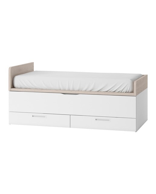 Quarto Juvenil 2 Camas e 2 Gavetas com Encosto Esquerdo Alto Mio 2