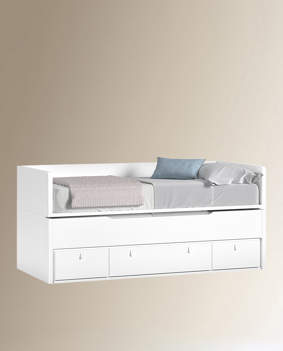 Quarto Juvenil 2 Camas com Encostos Altos Robin - Branco 2