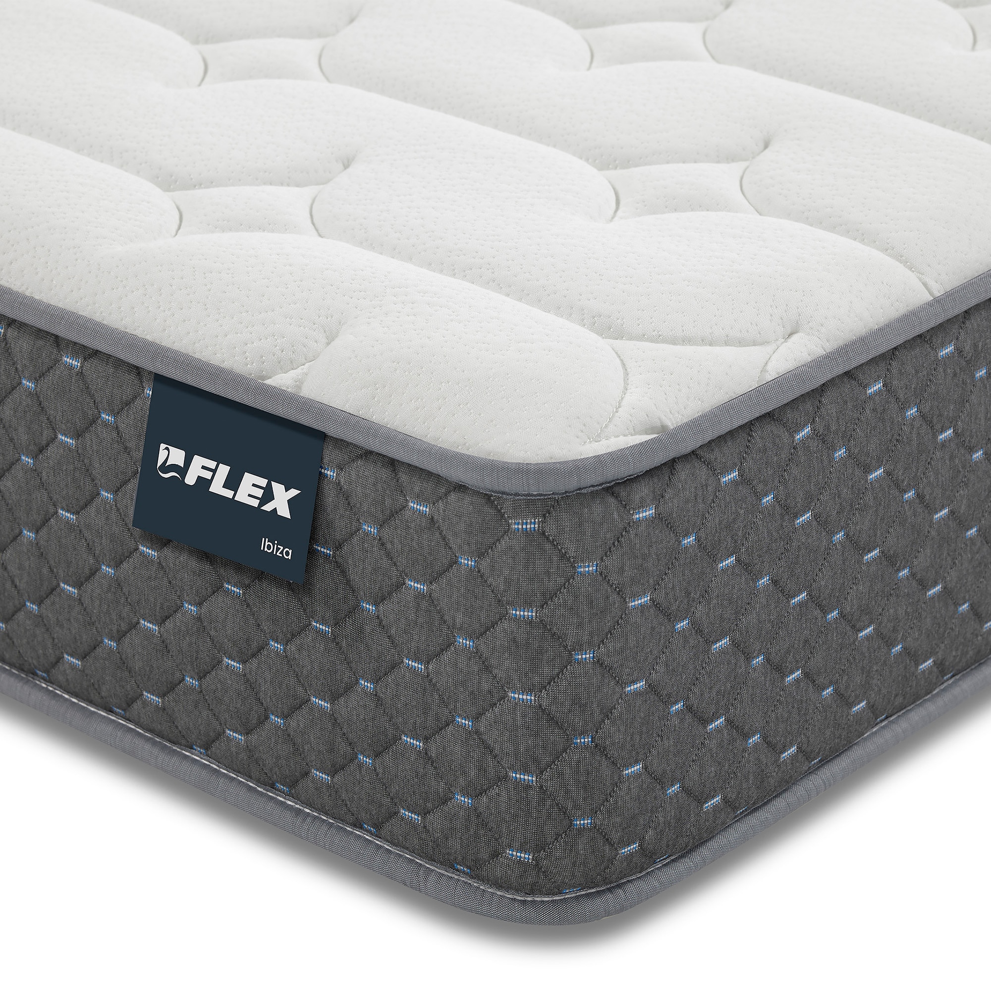 Colchón HR + viscoelástica Ibiza Flex Blanco-2