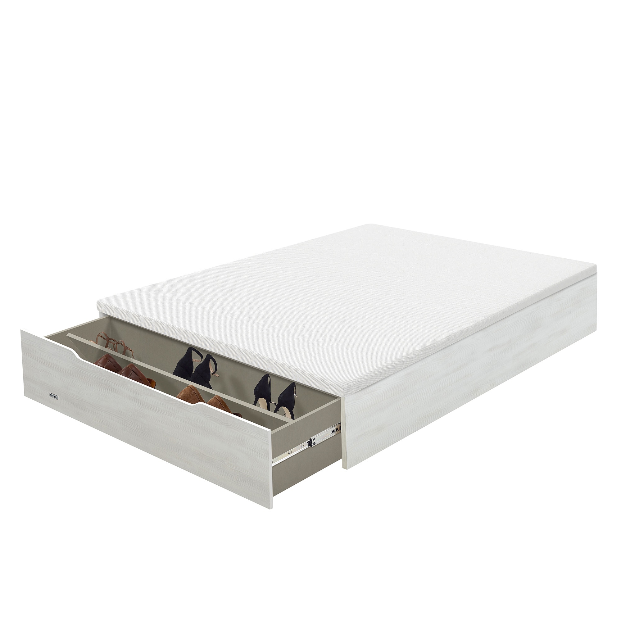 Canapé abatible con zapatero 25 Flex Blanco veteado-4