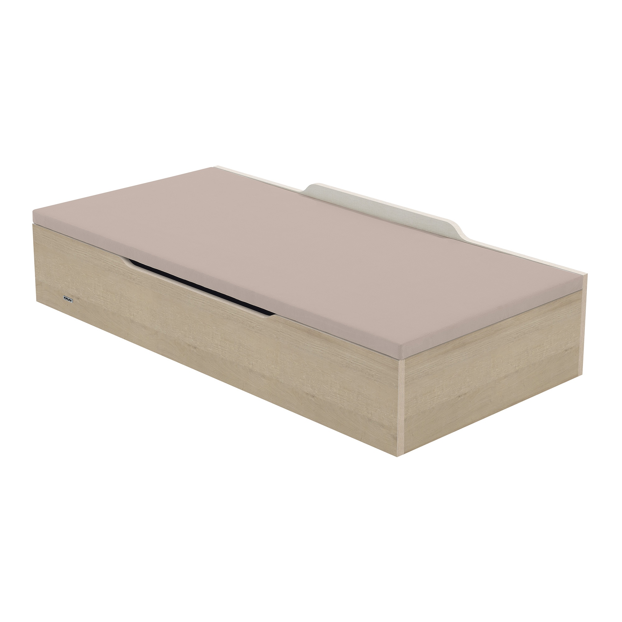 Canapé juvenil de madera 25 apertura lateral Flex Natural-2
