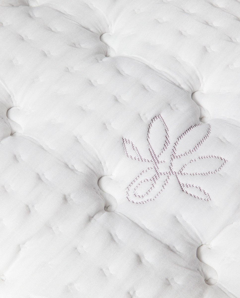 Colchón de HR + viscoelástica Lavanda Visco Flex Blanco Cama 80 x 190 cm Blanco-2