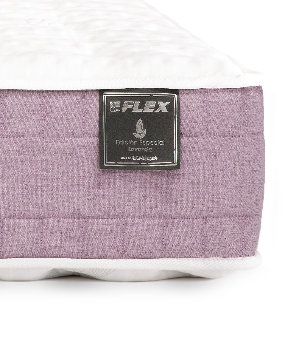 Colchón de HR + viscoelástica Lavanda Visco Flex Blanco Cama 80 x 190 cm Blanco-4