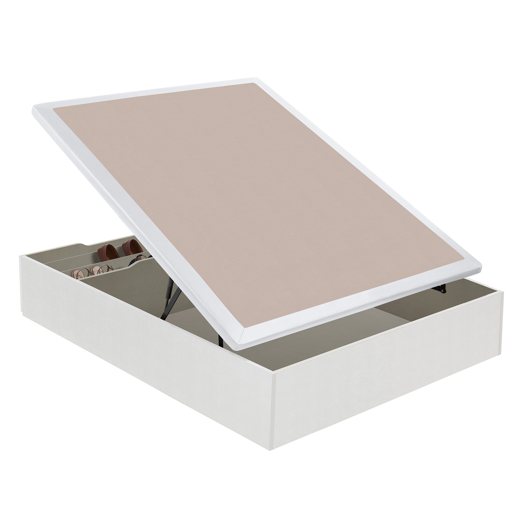 Canapé abatible con zapatero 25 Flex - Blanco Cama 90 x 190 cm Blanco-3