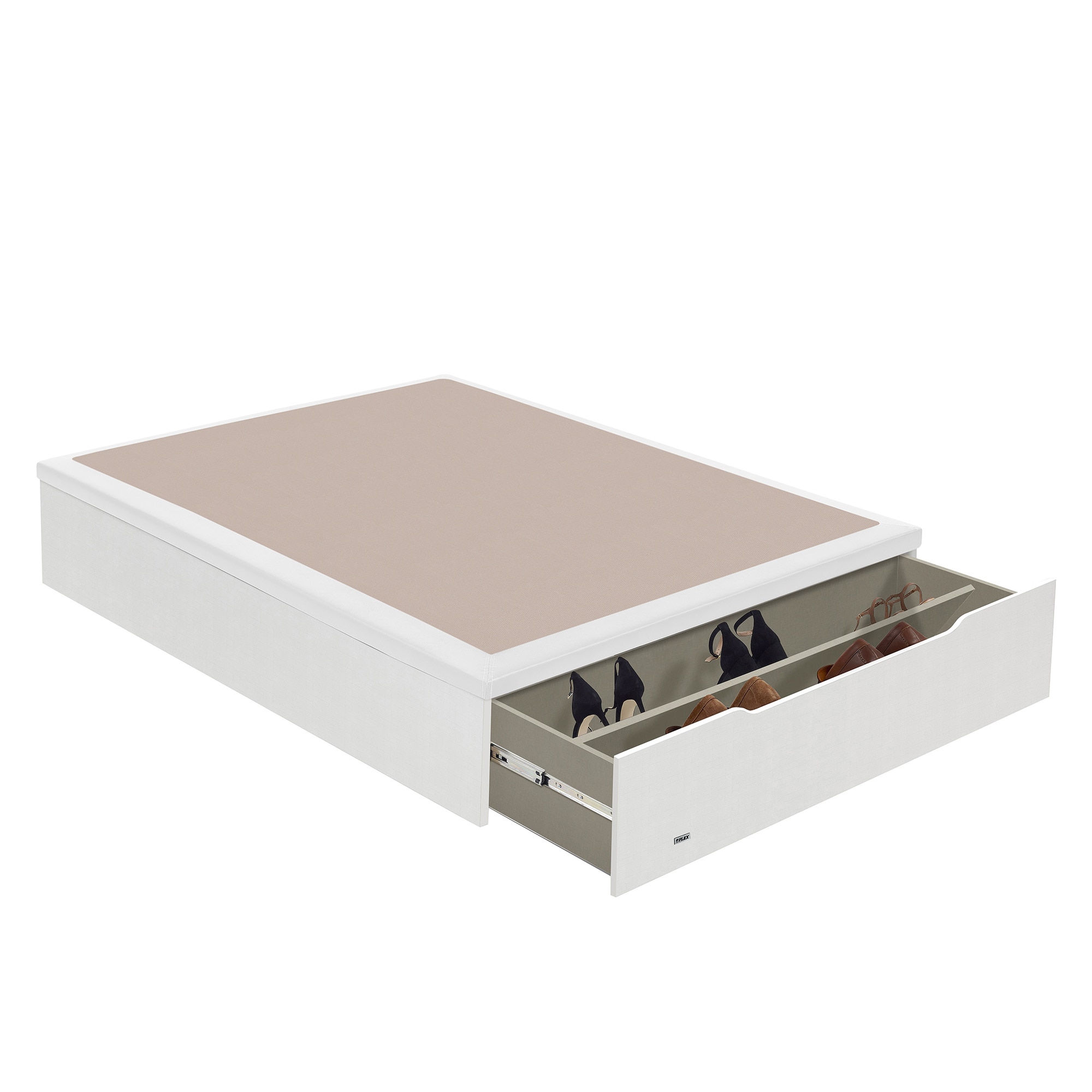 Canapé abatible con zapatero 25 Flex - Blanco Cama 90 x 190 cm Blanco-4