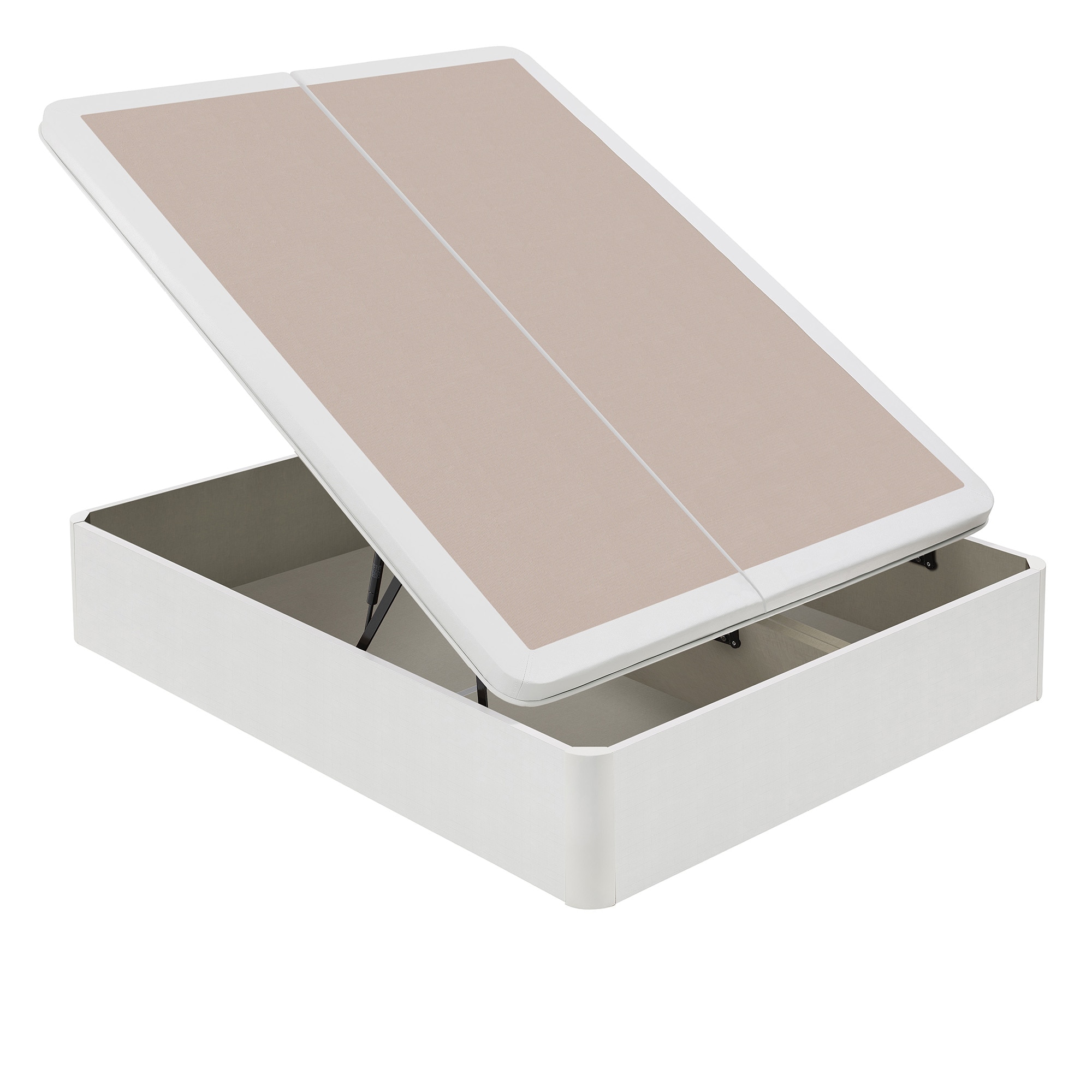 Canapé abatible de madera con 2 tapas 25 Flex - Blanco Cama 150 x 190 cm Blanco-3