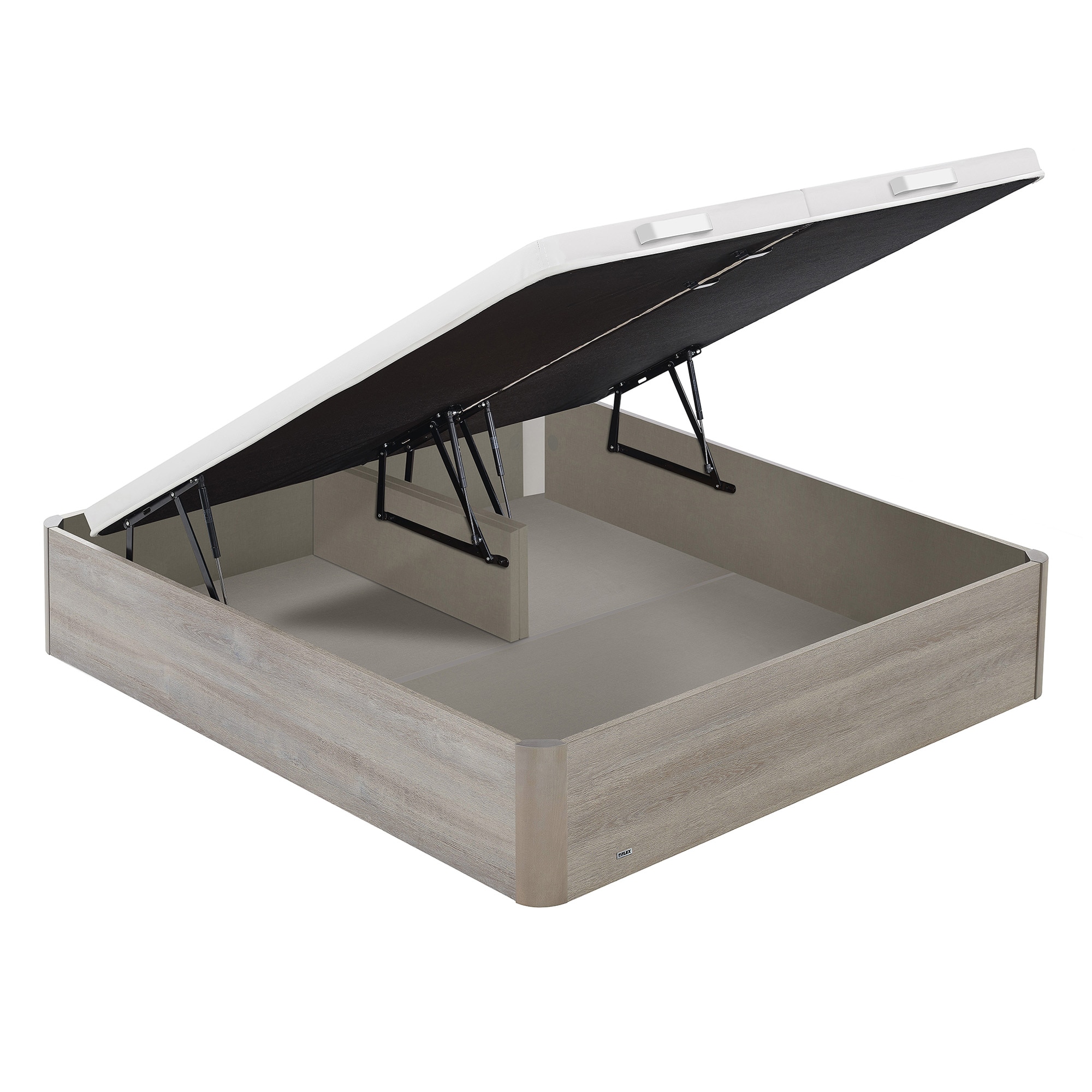 Canapé abatible de madera con 2 tapas 25 Flex - Gris Cama 150 x 190 cm Gris-1