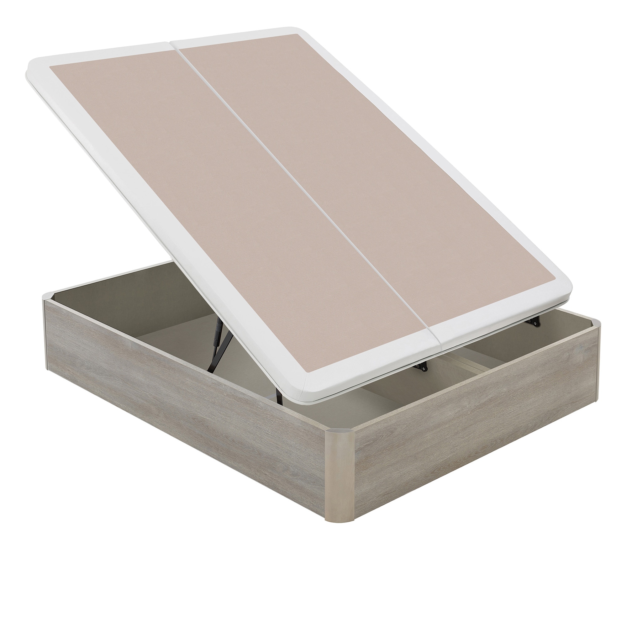 Canapé abatible de madera con 2 tapas 25 Flex - Gris Cama 150 x 190 cm Gris-3