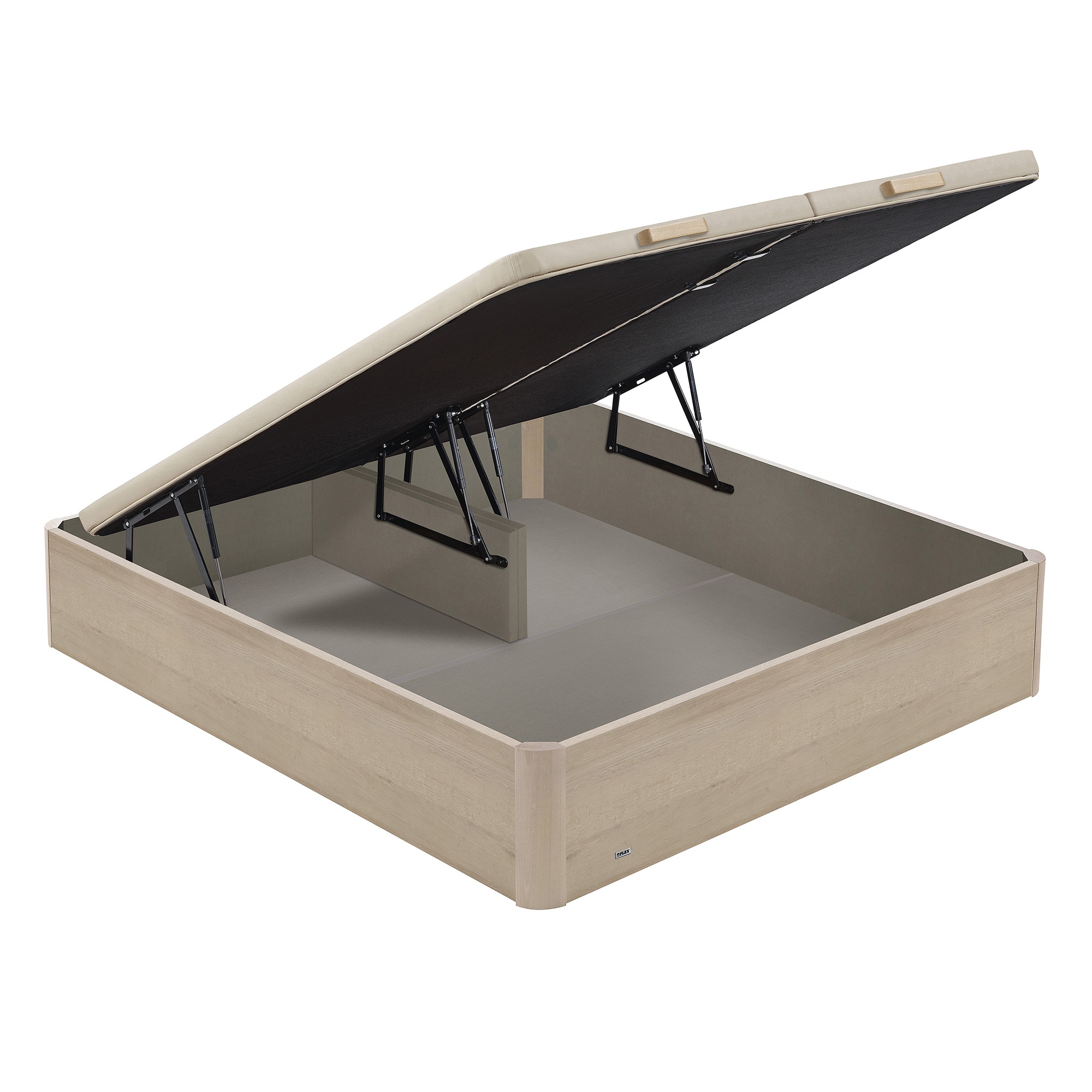 Canapé abatible de madera con 2 tapas 25 Flex - Natural Cama 150 x 190 cm Natural-1