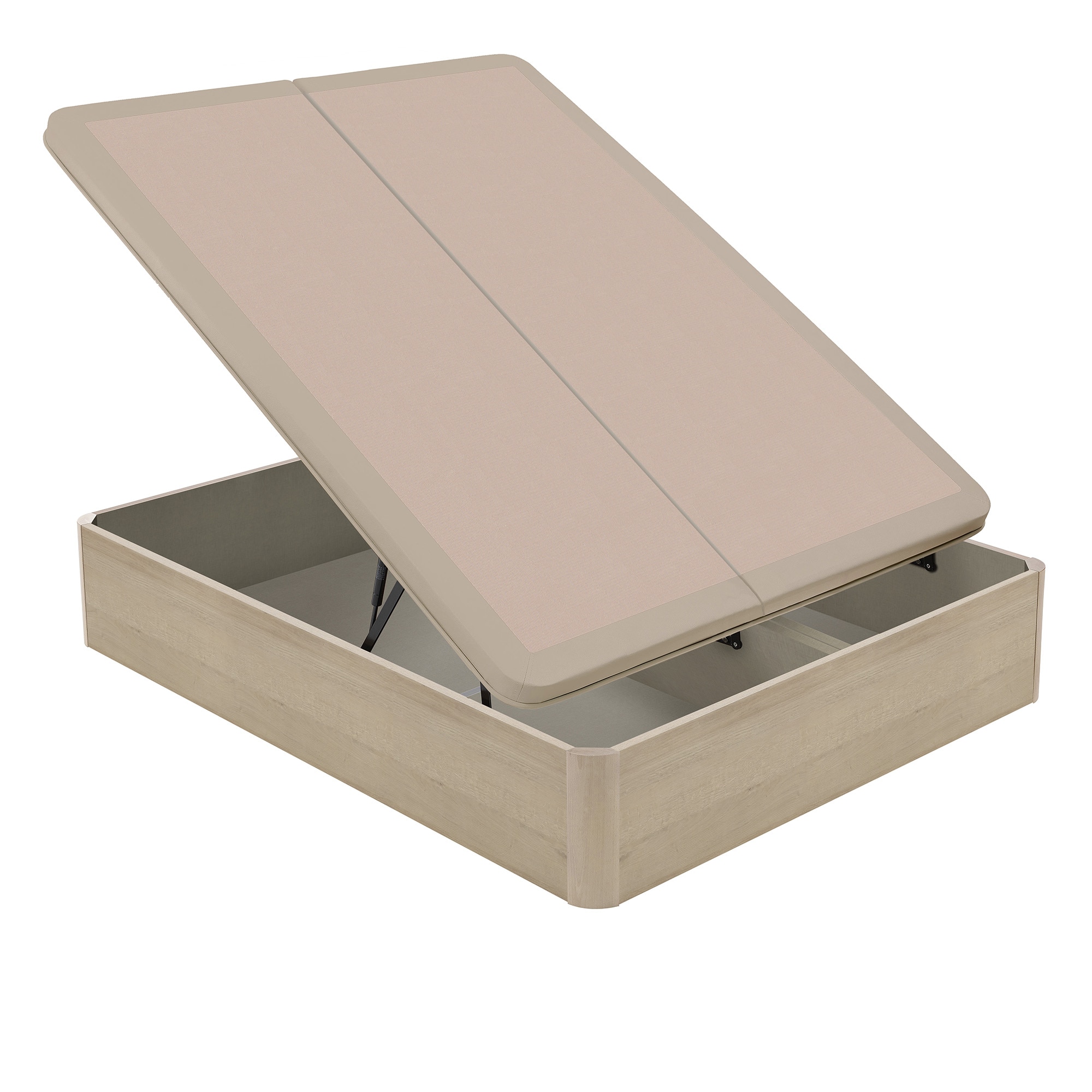 Canapé abatible de madera con 2 tapas 25 Flex - Natural Cama 150 x 190 cm Natural-3
