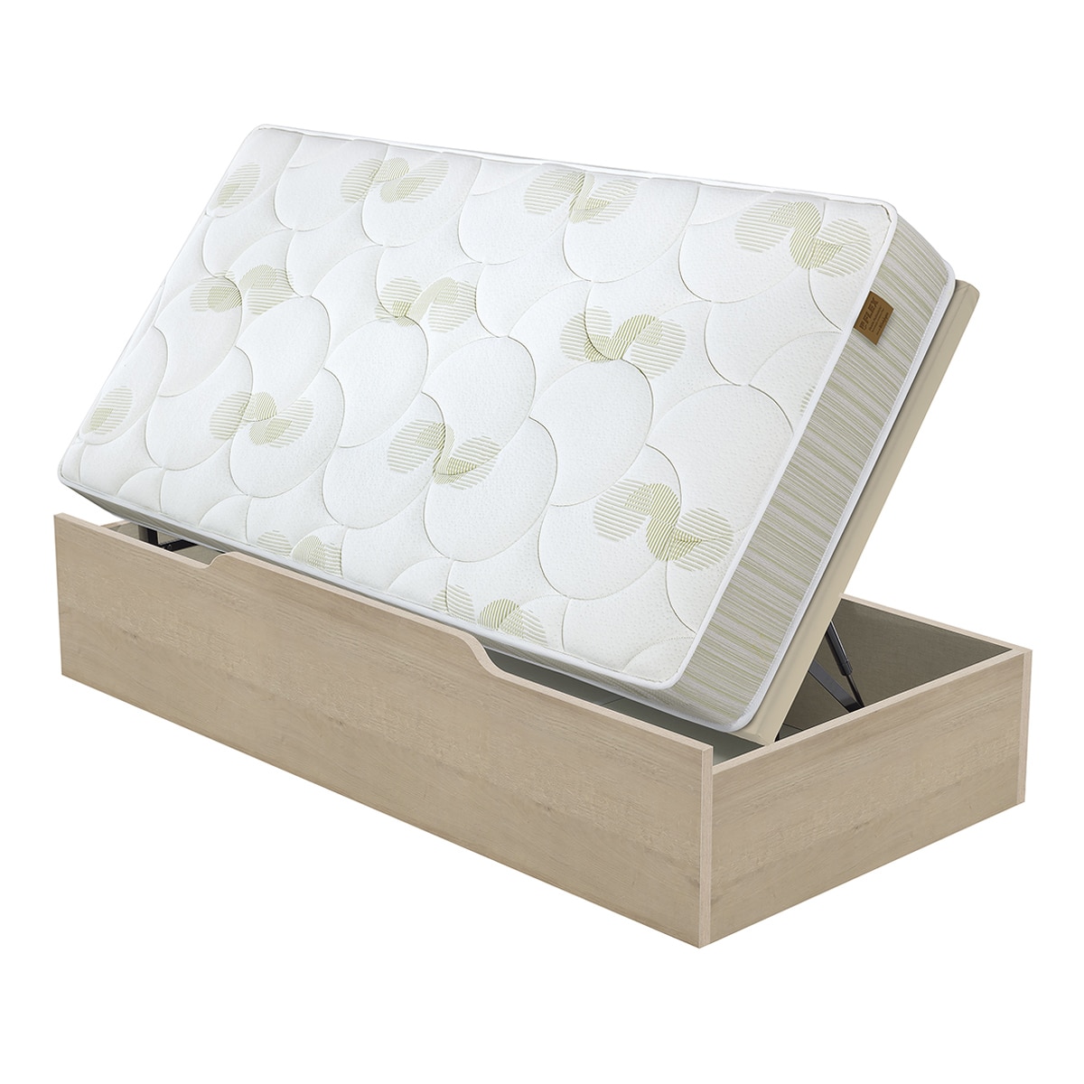 Conjunto colchón muelles continuos Chelsea + canapé apertura Lateral Flex - Natural Cama 105 x 190 cm Natural-1