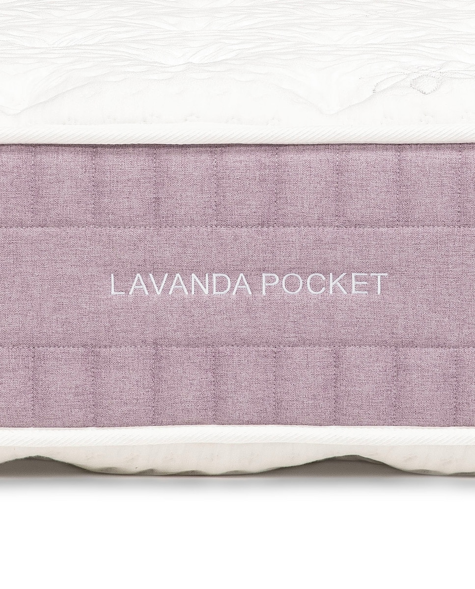 Colchón de muelles ensacados Lavanda Pocket Flex - Blanco Cama 90 x 190 cm Blanco-6