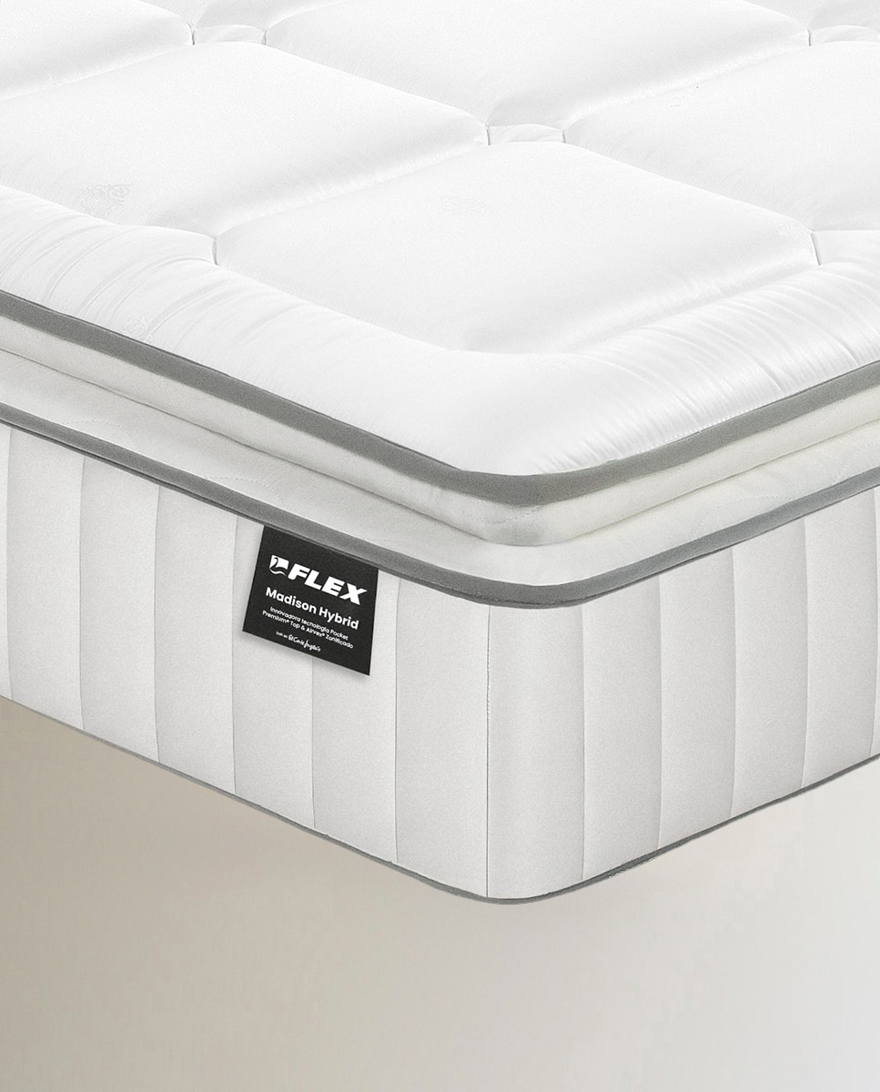 Colchón de muelles ensacados Madison Hybrid de Flex - Blanco Cama 105 x 190 cm Blanco-2