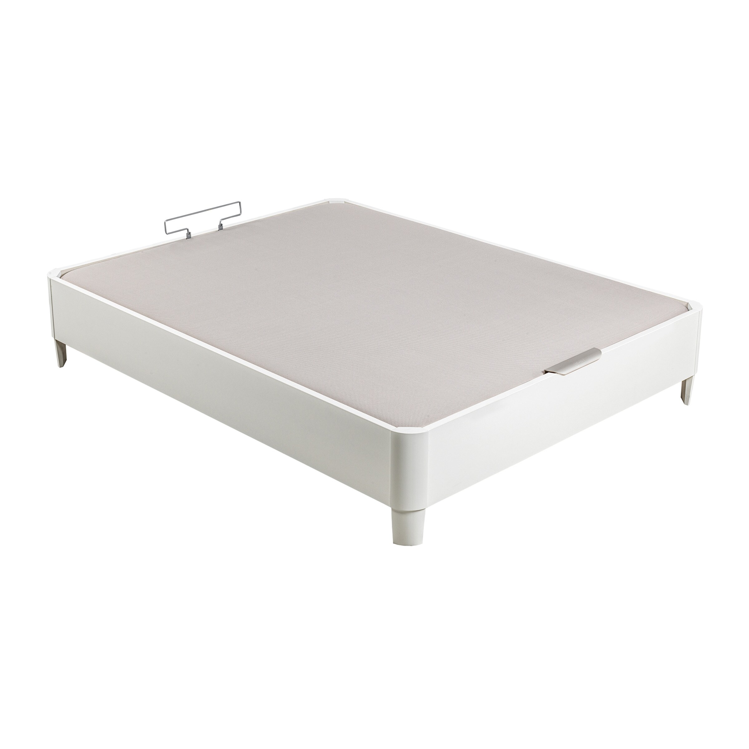 Canapé abatible de madera con patas Design Pikolin - Blanco Cama 80 x 190 cm Blanco-2