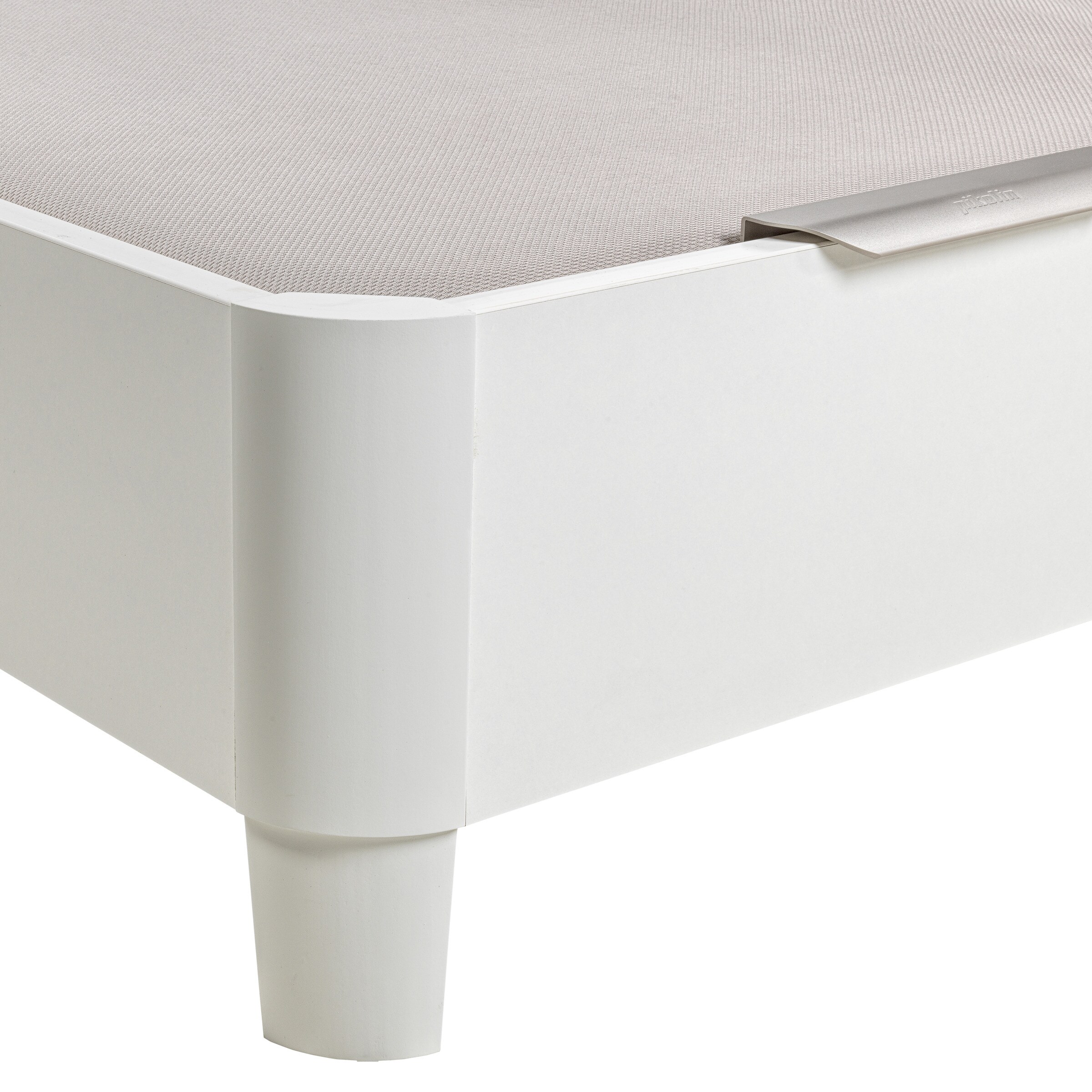 Canapé abatible de madera con patas Design Pikolin - Blanco Cama 80 x 190 cm Blanco-5