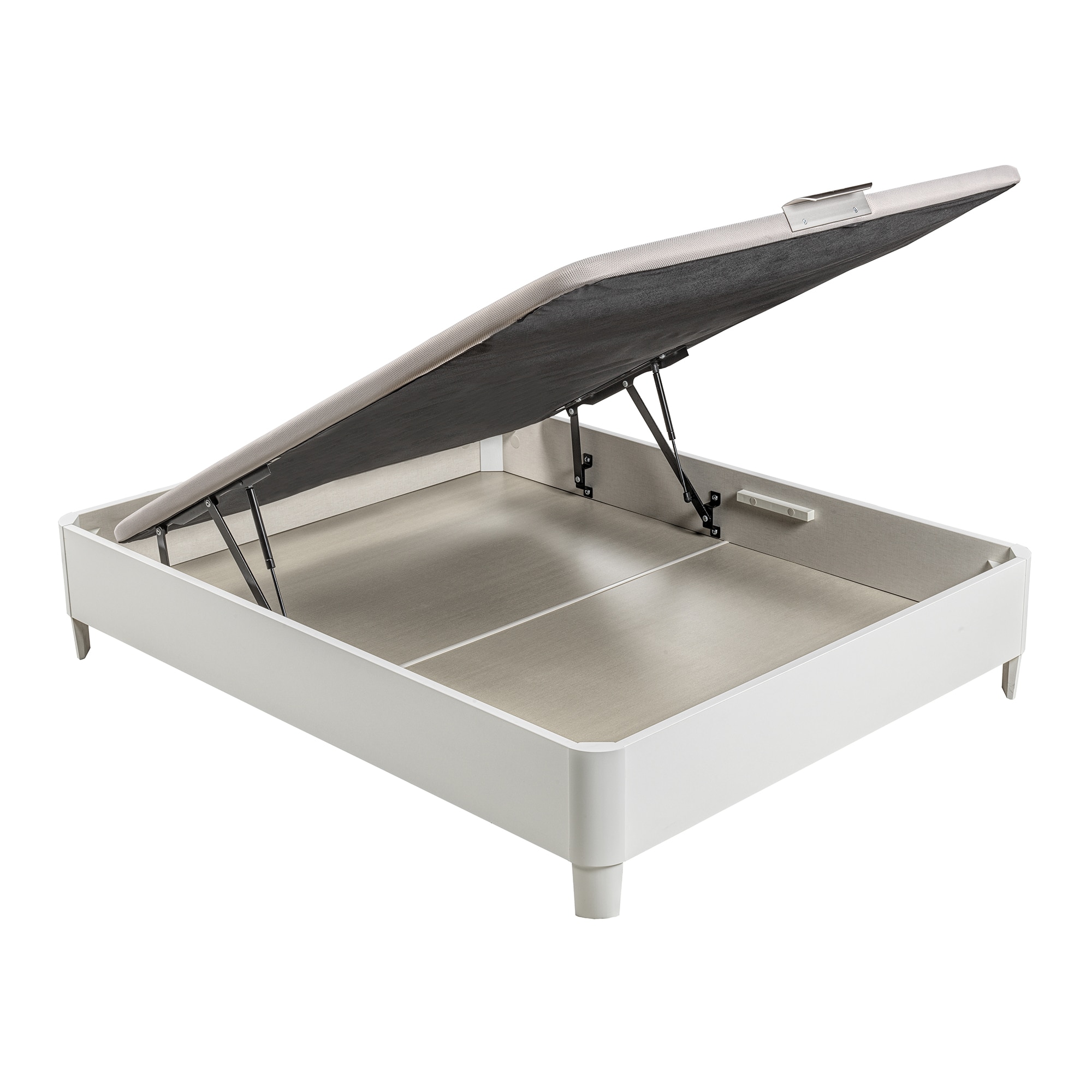 Canapé abatible de madera con patas Design Pikolin - Blanco Cama 150 x 200 cm Blanco-1