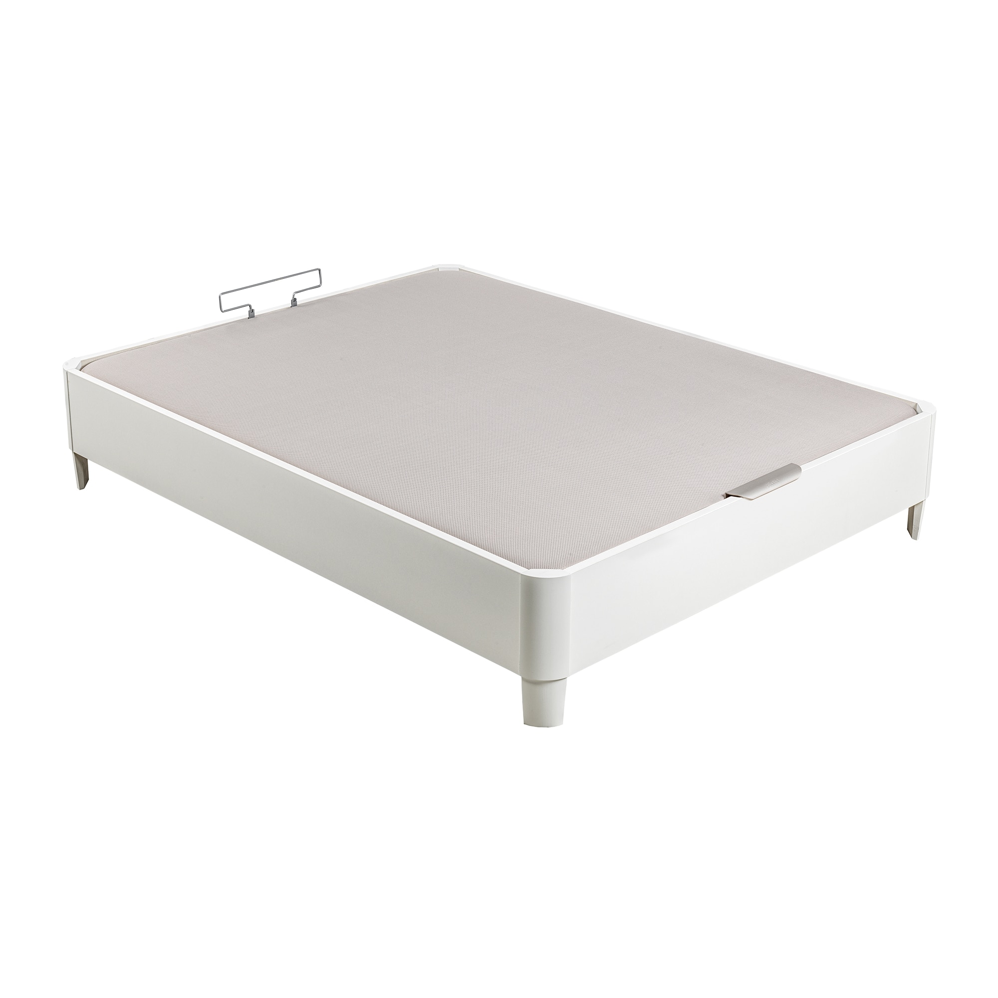 Canapé abatible de madera con patas Design Pikolin - Blanco Cama 150 x 200 cm Blanco-2