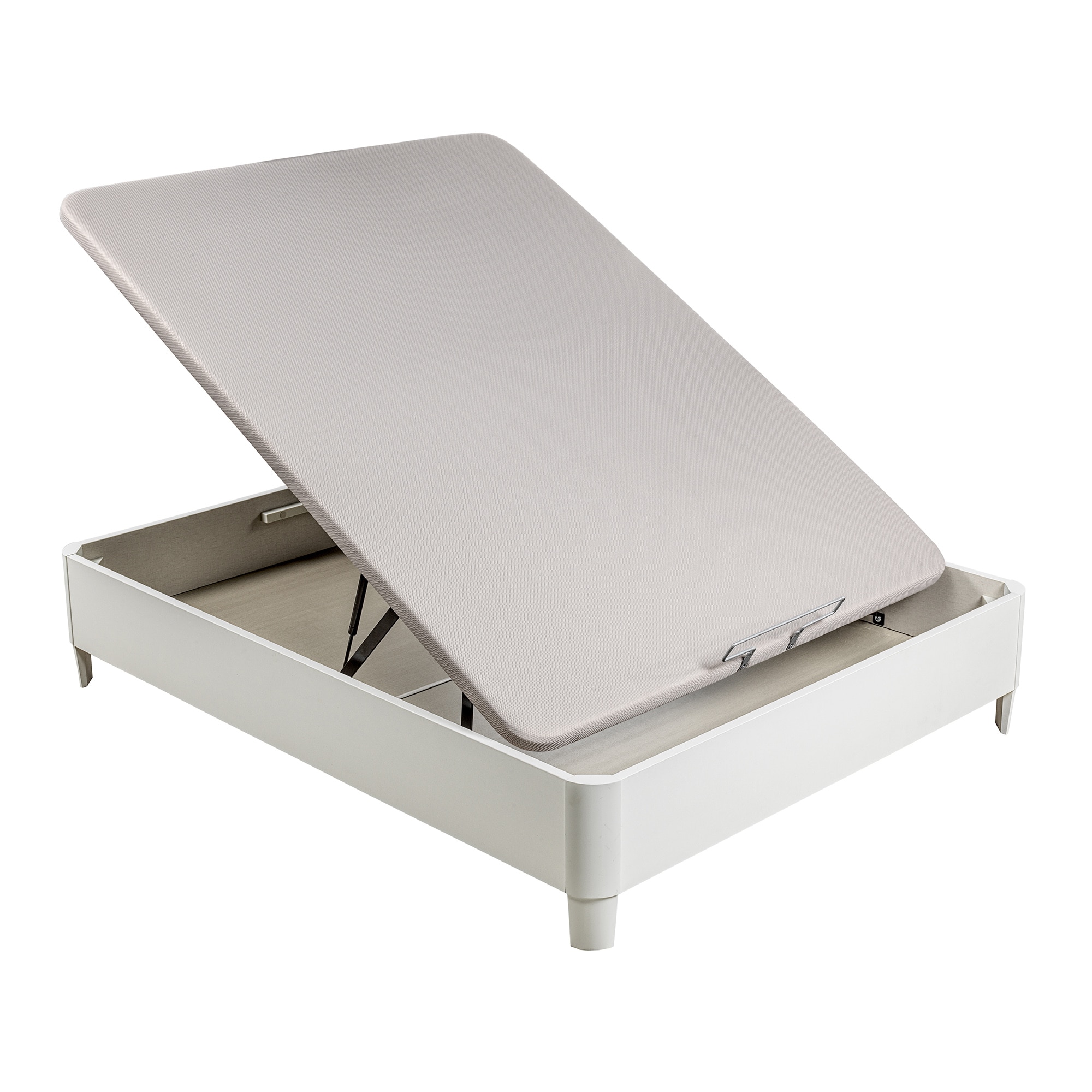 Canapé abatible de madera con patas Design Pikolin - Blanco Cama 150 x 200 cm Blanco-3