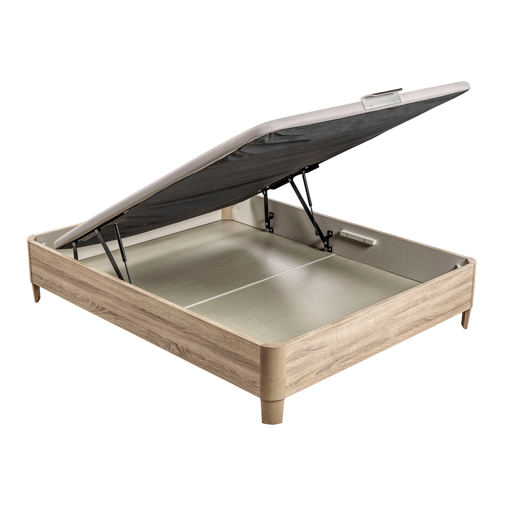 Canapé abatible de madera con patas Design Pikolin - Natural Cama 150 x 200 cm Natural-1
