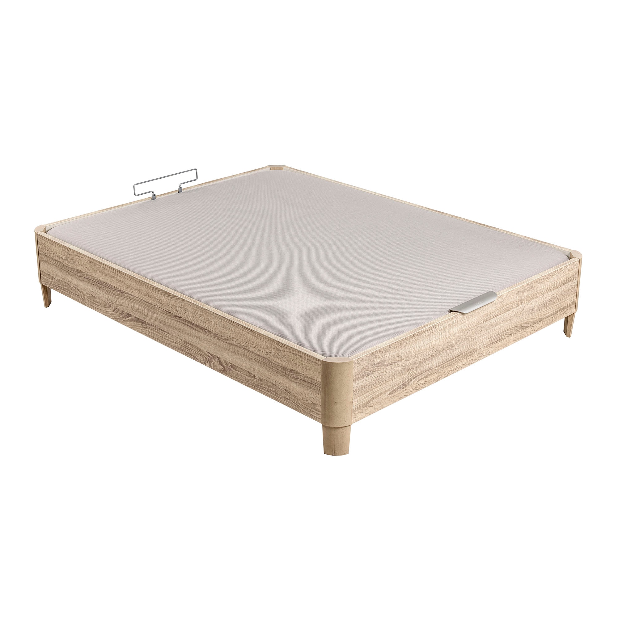 Canapé abatible de madera con patas Design Pikolin - Natural Cama 150 x 200 cm Natural-2