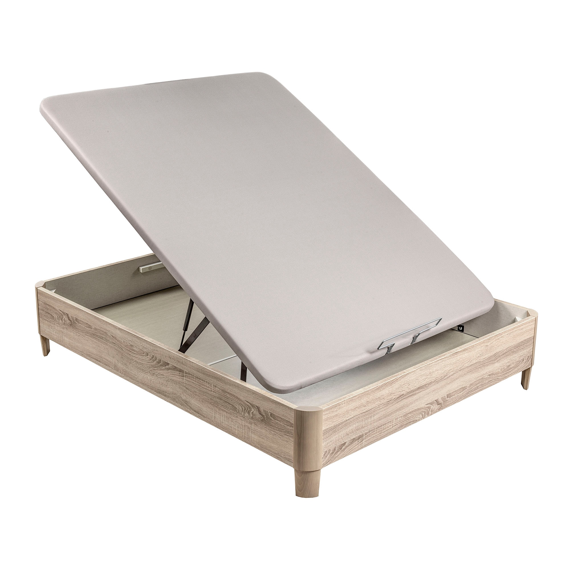 Canapé abatible de madera con patas Design Pikolin - Natural Cama 150 x 200 cm Natural-3