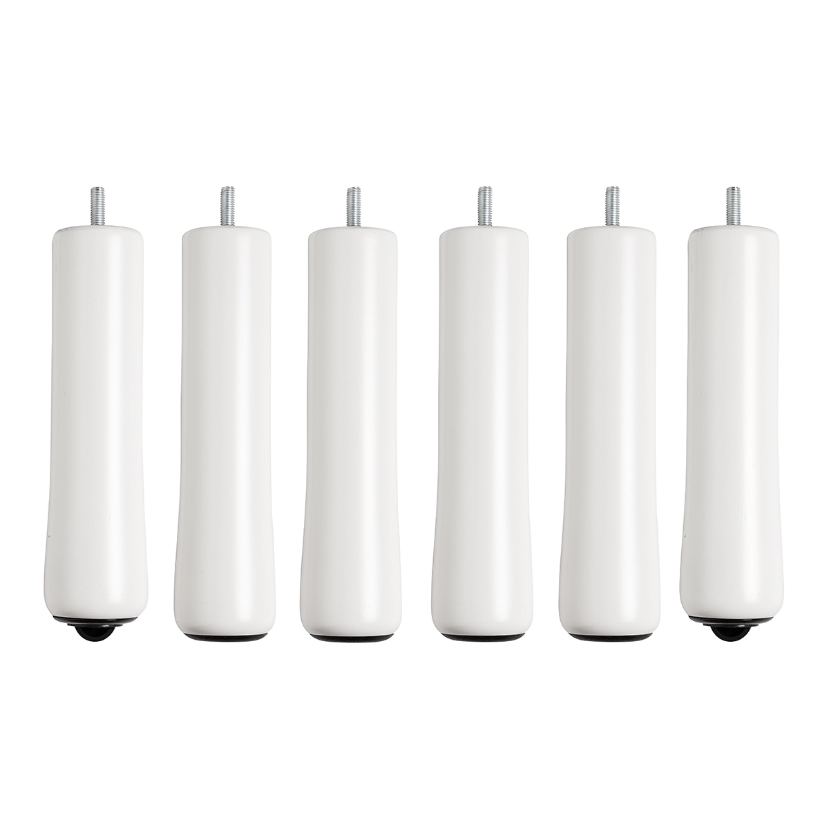Juego de 6 patas de madera Aspol - Blanco Blanco-1