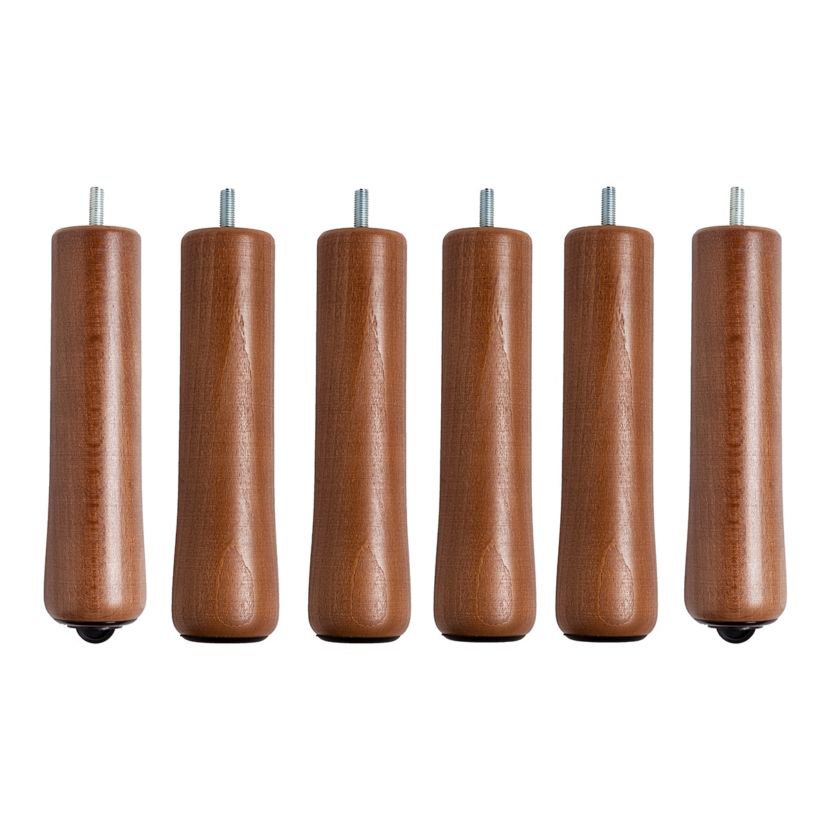 Juego de 6 patas de madera Aspol - Nogal Nogal-1